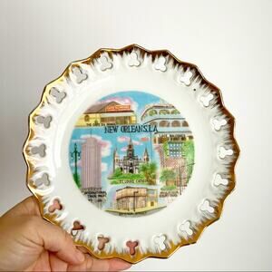 Vintage New Orleans Tourist Travel Souvenir Plate